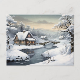 Postal Cabina en la nieve