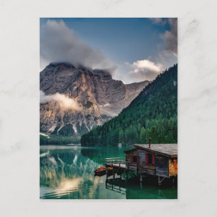 Postal Cabina italiana de montaña junto al lago