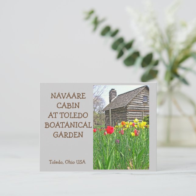 Postal Cabina Rústica En Los Jardines Botánicos De Toledo (Anverso de pie)