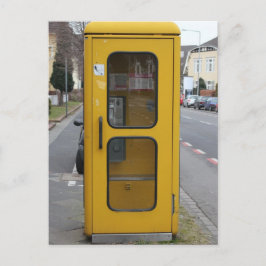 Postal Cabina telefónica amarilla alemana