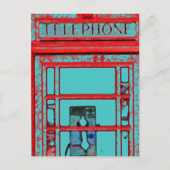 Postal Cabina telefónica de estilo británico (Anverso)