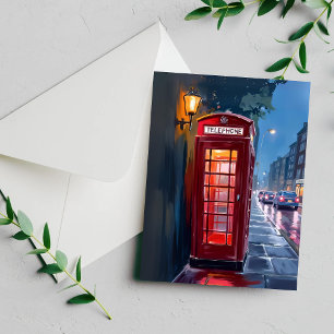 Postal Cabina telefónica roja de Londres Inglaterra Viaje