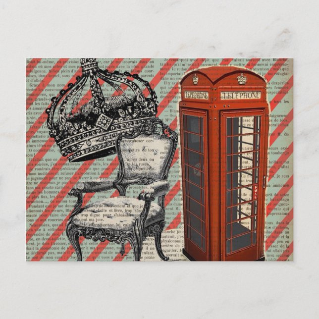 Postal cabina telefónica victoriana corona del jubileo lo (Anverso)