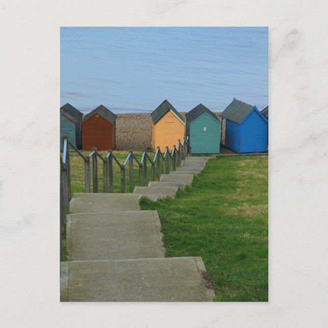 Postal Cabinas de playa (Anverso)