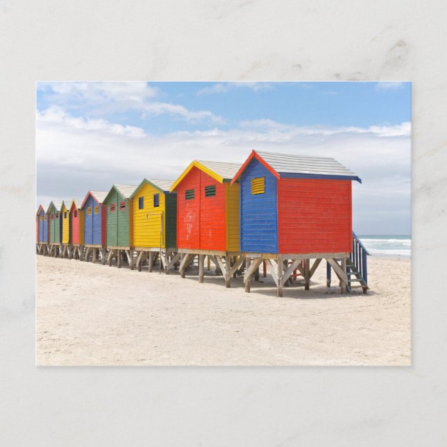 Postal Cabinas de playa (Anverso)