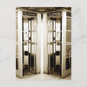 Postal Cabinas telefónicas antiguas Fotografía 