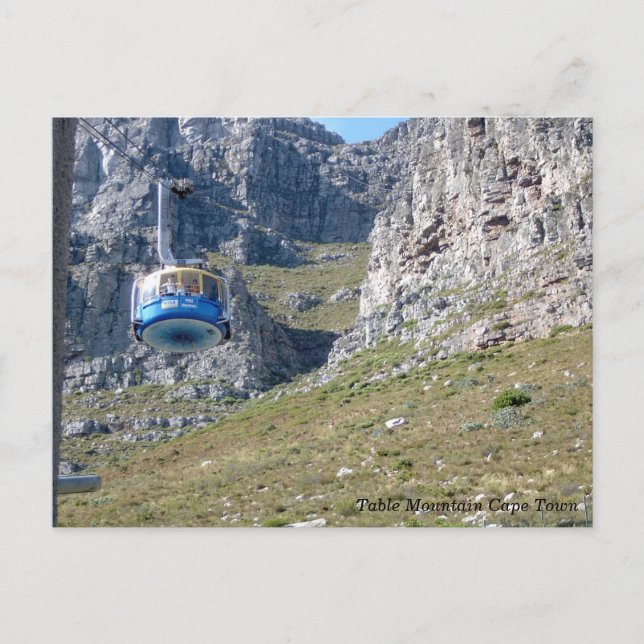 Postal Cable de montaña de la mesa para auto en Sudáfrica (Anverso)