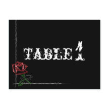 Cableado de púas gótico y número de tabla de Boda 