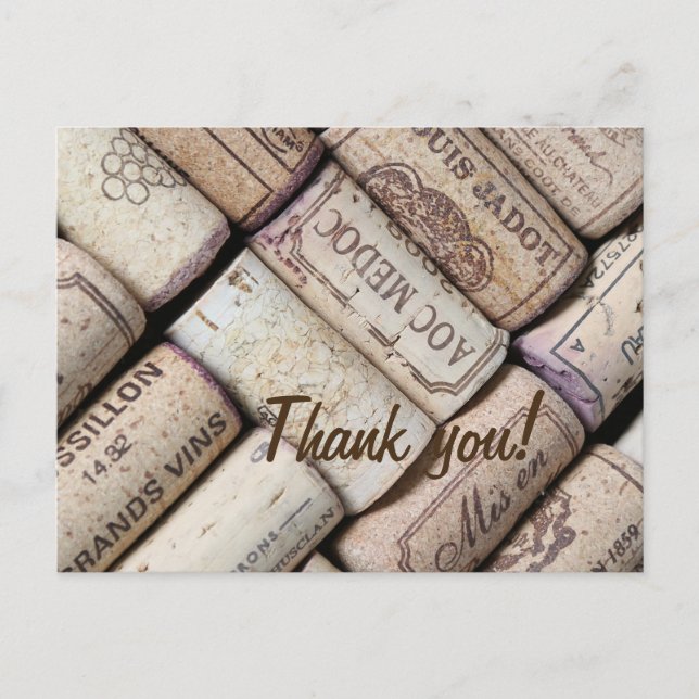 Postal Cables de botellas de vino rojo (Anverso)