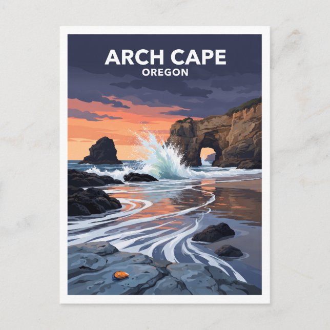 Postal Cabo Arqueado Oregon (Anverso)