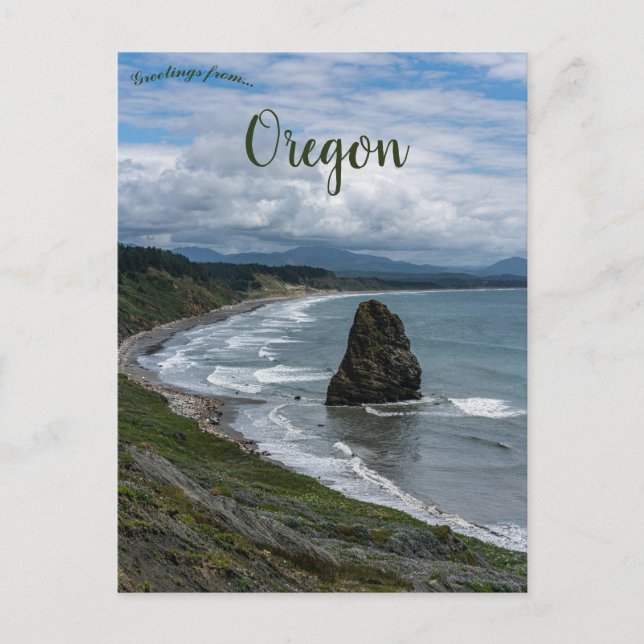 Postal Cabo Blanco Aguja Roca Oregon (Anverso)