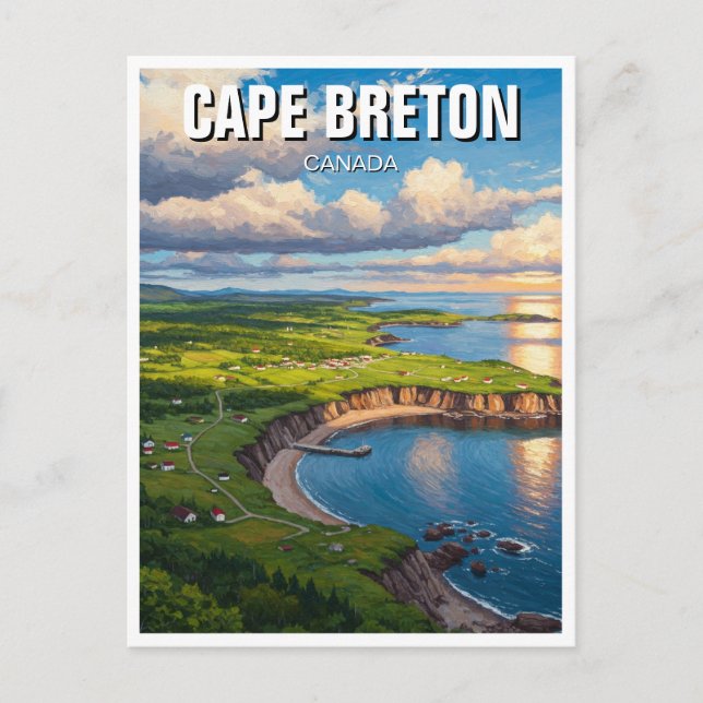 Postal Cabo Breton Island Canadá (Anverso)