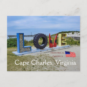 Postal Cabo Charles Virginia - Estados Unidos histórico
