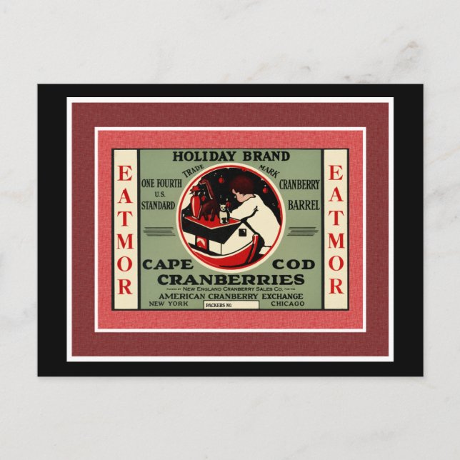 Postal Cabo Cod Santa Cranberry (Anverso)