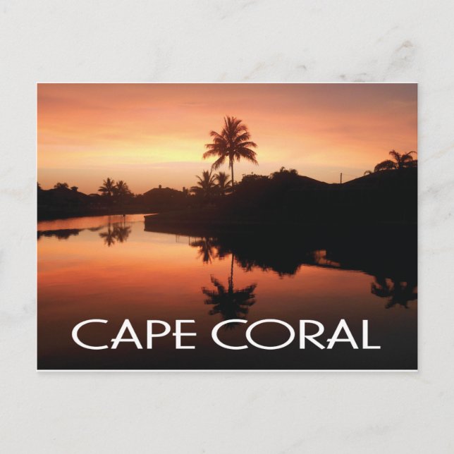 Postal Cabo Coral Florida Sunset (Anverso)