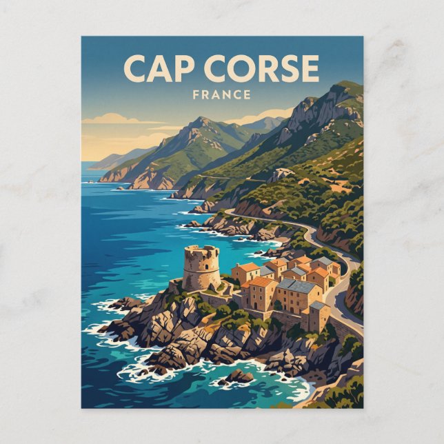 Postal Cabo Corse Francia (Anverso)