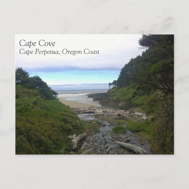 Postal Cabo Cove, Cabo Perpetua, Oregón (Anverso)