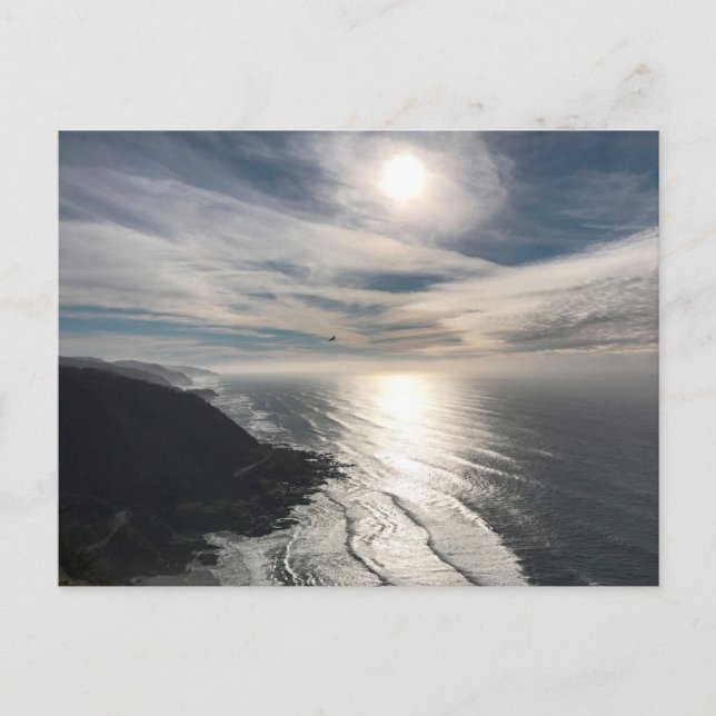 Postal Cabo Perpetua - Águila en vuelo - cerca de Yachats (Anverso)