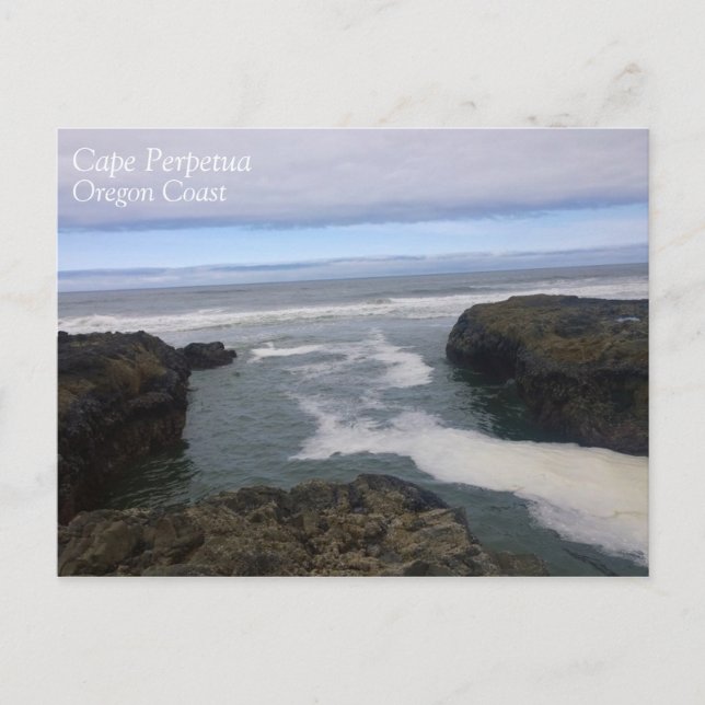 Postal Cabo Perpetua, Costa de Oregón (Anverso)