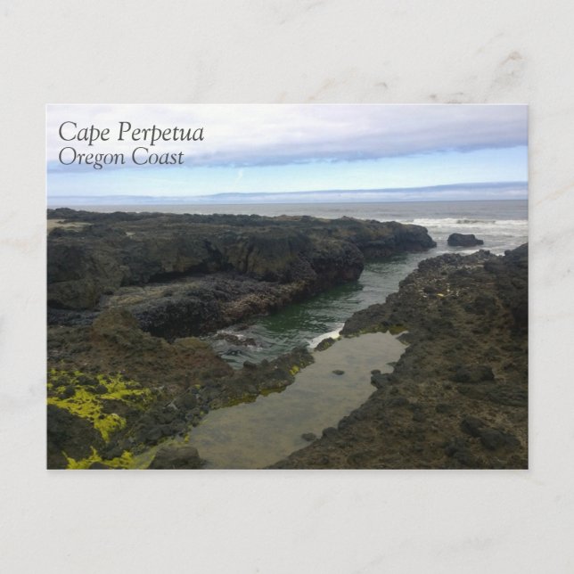 Postal Cabo Perpetua, Costa de Oregón (Anverso)