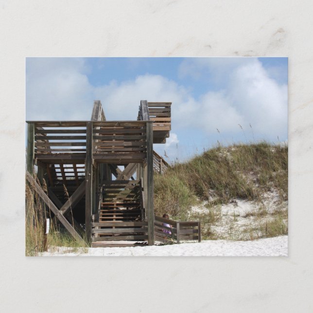 Postal Cabo San Blas Florida Dunewalk desde el lado de la (Anverso)