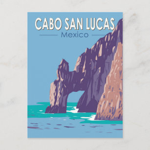 Postal Cabo San Lucas Arch México Viaje de arte