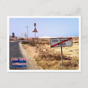 Postal Cabo Verde - Rabil - Placa toponímica -