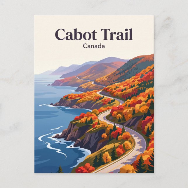 Postal Cabot Trail Canadá (Anverso)