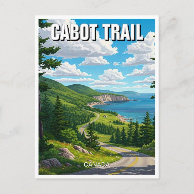 Postal Cabot Trail Nova Scotia Canada Travel (Anverso)