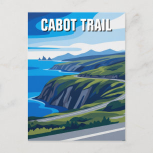 Postal Cabot Trail Nova Scotia Canada Travel