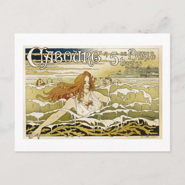 Postal Caboure - París - Anuncio francés vintage (Anverso)