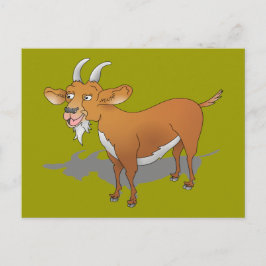 Postal Cabra barbuda feliz
