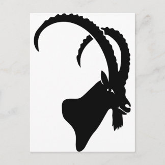 Postal cabra de montaña de steinbock capricorn ibex escal