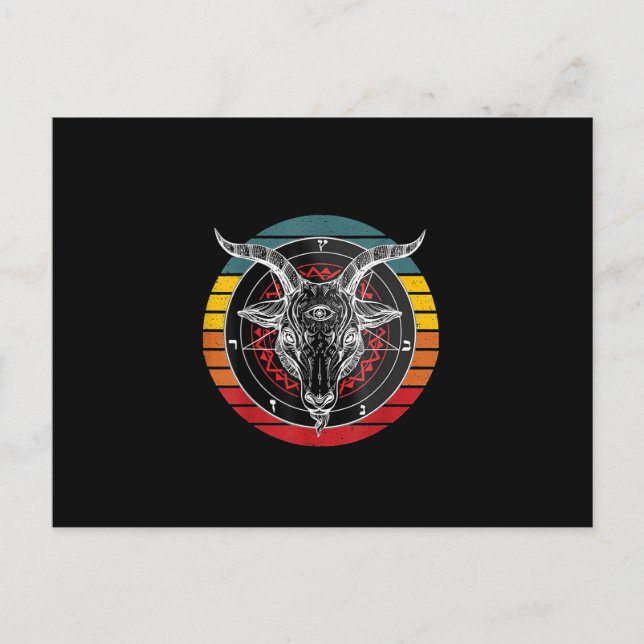 Postal Cabra de Satanás, regalo de cabra (Anverso)