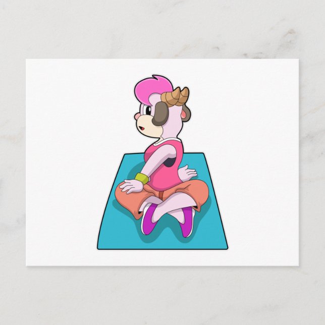 Postal Cabra en Yoga en yoga (Anverso)