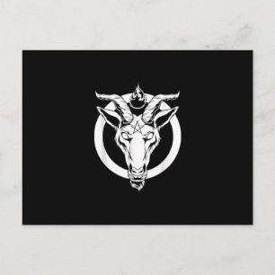 Postal Cabra oscura Baphomet, regalo satánico Lucifer Bee