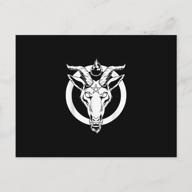 Postal Cabra oscura Baphomet, regalo satánico Lucifer Bee (Anverso)