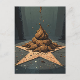 Postal Caca en una estrella