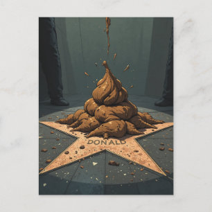 Postal Caca en una estrella