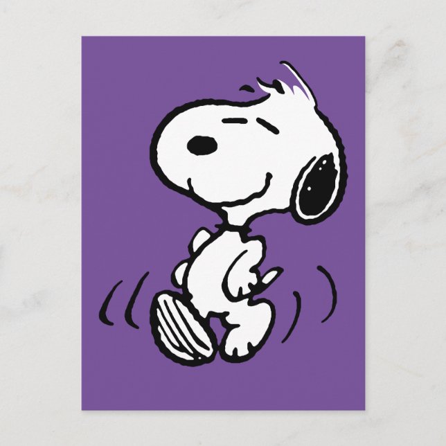 Postal Cacahuetes | Baile Snoopy Happy Smile (Anverso)