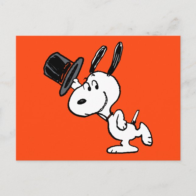 Postal Cacahuetes | Baile Snoopy Top Hat (Anverso)