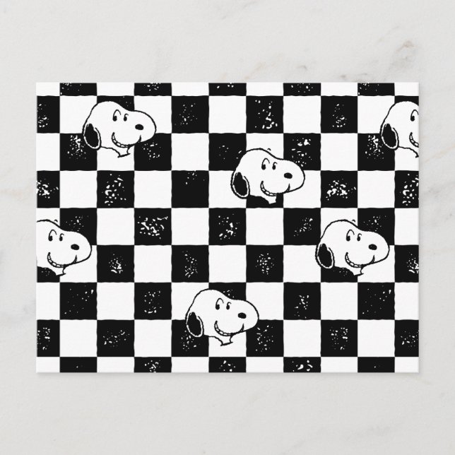 Postal Cacahuetes | Bandera de Snoopy Checkered (Anverso)