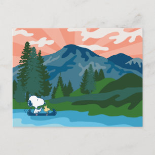 Postal Cacahuetes   Canoa de Snoopy y Woodstock