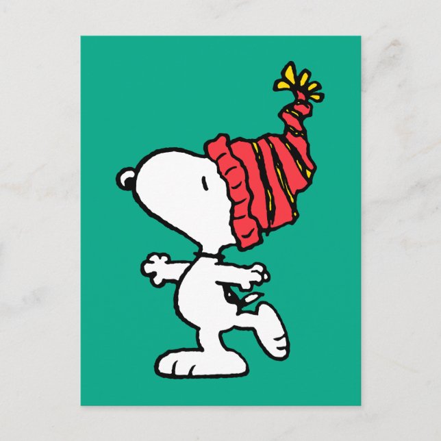 Postal Cacahuetes | Capa de Beanie de Invierno Snoopy (Anverso)