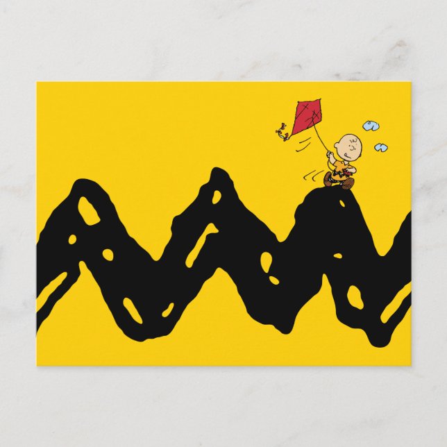 Postal Cacahuetes | Charlie Brown Flying Kite (Anverso)