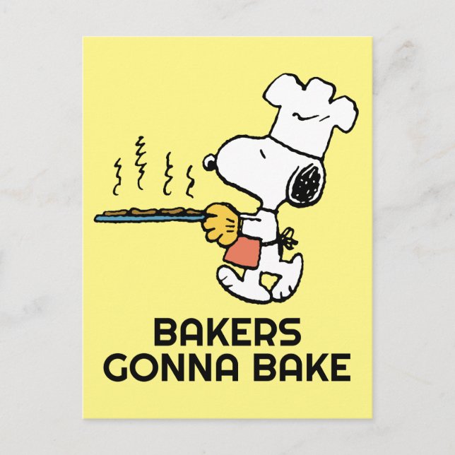 Postal Cacahuetes | Cookies Snoopy Baking (Anverso)