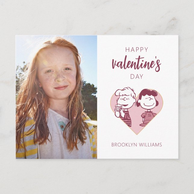 Postal Cacahuetes | EL DÍA DE SAN VALENTÍN | Schroeder y  (Anverso)