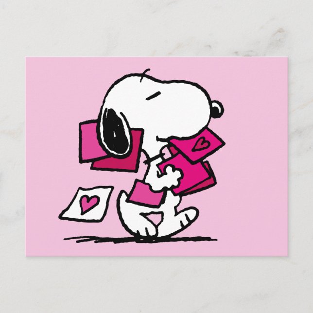 Postal Cacahuetes | EL DÍA DE SAN VALENTÍN | Snoopy With  (Anverso)