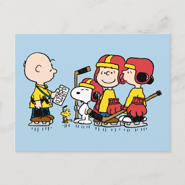 Postal Cacahuetes | Entrenador de Hockey Charlie Brown (Anverso)