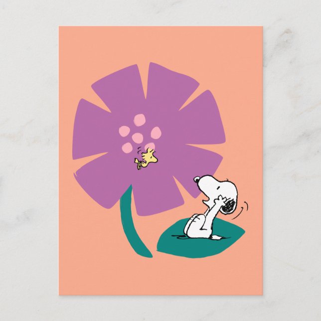 Postal Cacahuetes | Ilustrando la Naturaleza Flor Púrpura (Anverso)